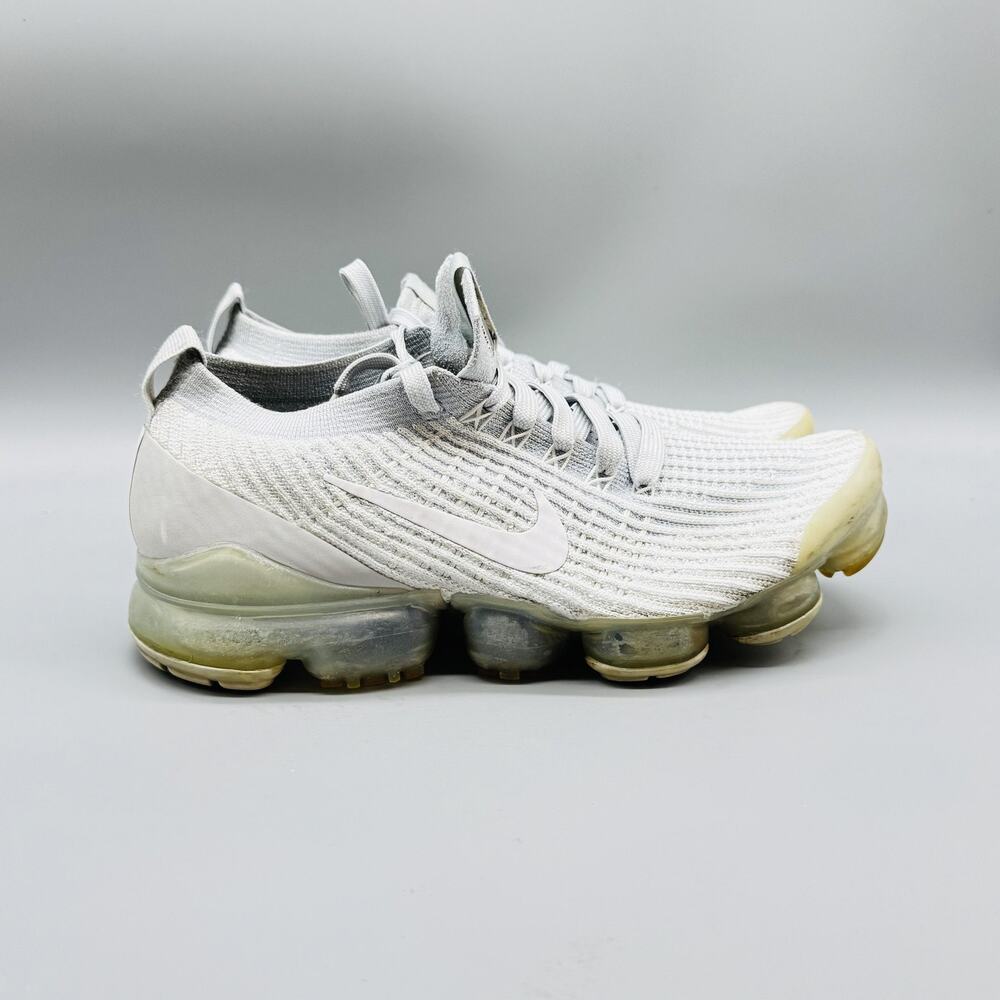 Nike Shoes Womens 9 White Air VaporMax Flyknit 3 Running Athletic Sneakers